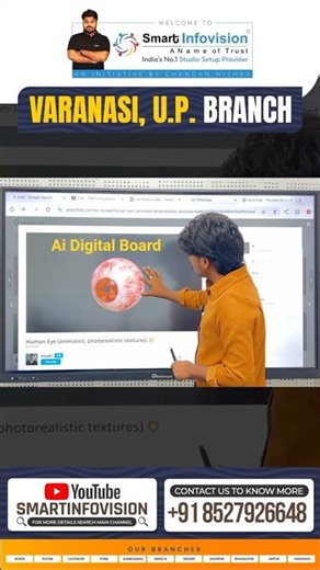Best Interactive Flat Panel in Varanasi | Full Studio Setup for Online Classes