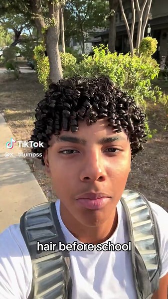 Curly Hair Routine for School Days