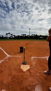 Choppers. The goal is to get the ball close to the plate so it goes straight up. The longer it’s in the air, the harder it is for the defense to throw you out. I put a bucket right a couple feet in front of the plate so it gave me a visual on where to place the ball. Hands go straight down while barrel stays straight up on the way to contact. The goal is to hit completely on top of the ball and drive it straight down. #softball #fastpitch #fastpitchsoftball | MegRem Softball