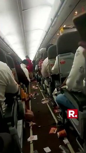 WATCH: Panic Inside SpiceJet Aircraft Amid Severe Turbulence; Several People Injured | #Shorts