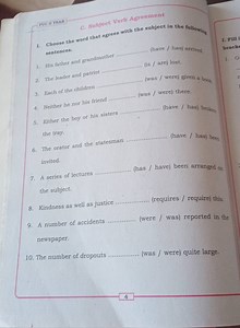 PUC II YEAR sentences. (have / has) arrived.... | Filo