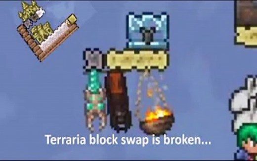 Terraria 1.4 block swap is broken...