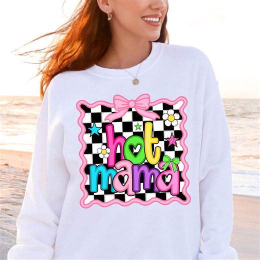 Hot Mama PNG, Summer Vibes Tshirt Design for Mom Sublimation, Trendy Neon Look - Etsy