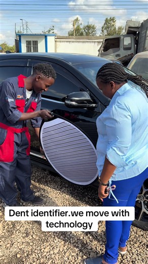 Dent identifier.we move with technology…. Only at evolve motors #fyp #paintbooth #foryoupage #garage #trending