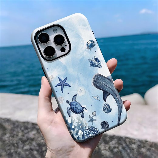 Whale Sharks Sea Collage Phone Case, Seahorses, Seashells, Starfish, iPhone 16, 15, 14, 13, 12, 11 Pro Max Plus X,samsung S25 S24 S23 S22 - Etsy