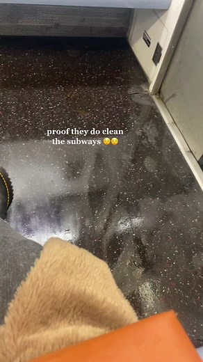 only the second time in my two years here i have seen them clean but we will take it 😌💞 #subway #nyc #PepsiApplePieChallenge