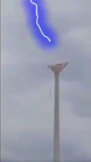 Wind Turbine Destroyed by Lightning Stroke #shorts #shortvideo #viral