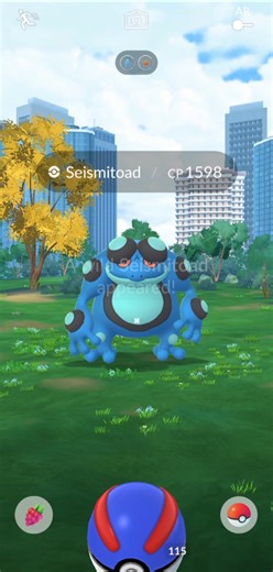 Seismitoad wild encounter #pokemongo #pokemon #mobilegame