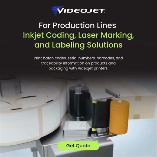 Inkjet Coding, Laser Marking and Labeling Solutions for Production Lines