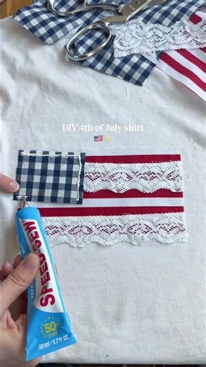 This 4th of July shirt took under 5 minutes to make 🇺🇸✨