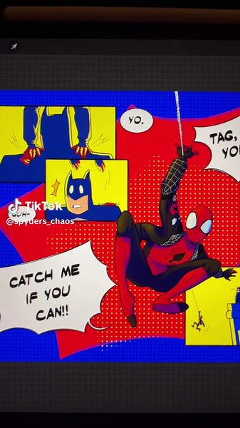That one scene in chap 8 of Leap of Faith (Catch Me, If You Can) by @Erin 🍓 !!! Been wanting to draw it since i read it and am just now getting to it 😭😭 #art #spiderman #leapoffaith #batman #fyp #foryou