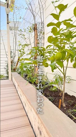 熱くないデッキDCと木目テラス屋根で家族が喜ぶ庭にリフォーム #garden #リフォーム #ウッドデッキ #テラス #shorts