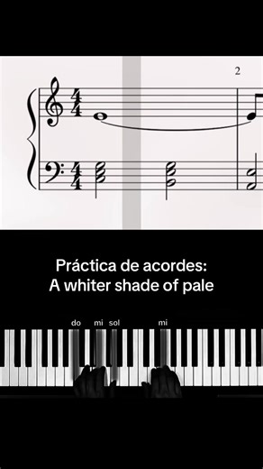 Easy version: A whiter shade of pale🎶🎹 #foryou #parati #music #piano #rominamusical
