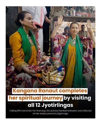 @girlyvibes on Instagram: "Kangana Ranaut Completes Darshan at All 12 Jyotirlingas❣️ 👇 Actress and MP Kangana Ranaut has marked a deeply spiritual milestone by completing darshan at all 12 Jyotirlingas, a journey that unfolded over more than a decade. Sharing the moment with her followers, Kangana revealed that Bhimashankar was her final stop, making the achievement even more special. . 👇 Calling it a blessing of Mahadev and the punya karma of her ancestors, the Tanu Weds Manu star reflected o