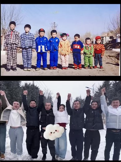 🇨🇳「爱是人类灵魂中最坚固的纽带，能让时光倒流。」 —— 莎士比亚 🇬🇧 “Love is the strongest bond in the human soul; it can turn back time.” —— William Shakespeare 🇨🇳 类似案例： 🇬🇧 Similar cases: 🇨🇳 英国有四位好朋友，每隔五年就会回到当初度假的湖边，坐在同一条长凳上合影。从青春年少的意气风发，到中年时的沉稳，再到老年时的白发苍苍，背景的湖水未变，人却老了。他们说：「「只要有一个人还能动，我们就不会停止这个传统。」」这组照片在网络上走红，让无数人感叹：真正的友谊是能够战胜时间的。这种对承诺的坚守，在快节奏的现代社会显得尤为珍贵。 🇬🇧 Four friends in the UK return to the same lake every five years to take a photo on the same bench. From the vigor of youth to the stability of middle age and