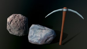 Low poly stylized mining kit - 3D model by knowledgegrind