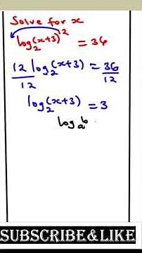 Solve a Logarithmic Equation in 60 Seconds | Quick Math Trick