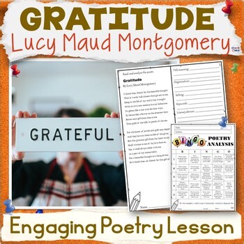 Gratitude Poetry Unit - Thanksgiving Poem Lesson Analysis Annotation Activities