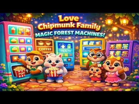 Love Chipmunk Family | The Helpful Forest Vending Machines | Kindness & Smart Ideas | 3D Animation