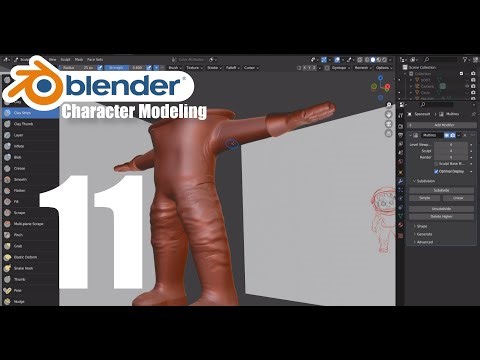 Blender Character Tutorial - Part 11 (Sculpting!)