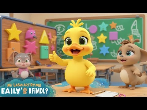 Duck Shows Shapes on the Board 🦆🟪 | 3D Animated Nursery Rhyme for Kids