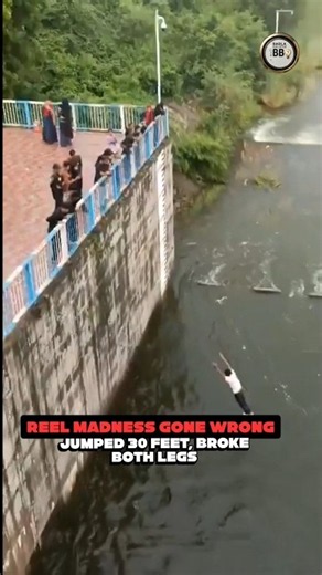 Reel Gone Wrong: Jumped 30 Feet Off Dam! 🚨 #shorts