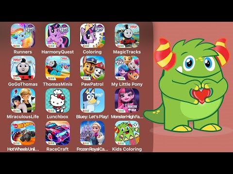 My Little Pony Rainbow Runners (iOS, Android),Bluey Let's Play,Hot Wheels Unlimited,Thomas & Friends