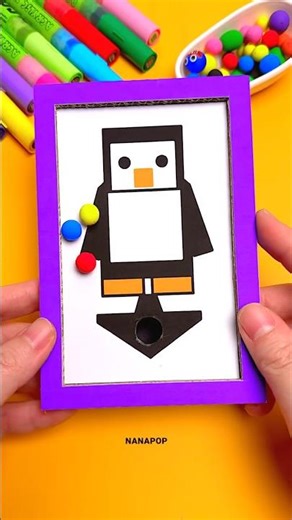 Penguin Knockout Cardboard Smart Pinball Color Change Game🐧Roblox Game #knockout #trending