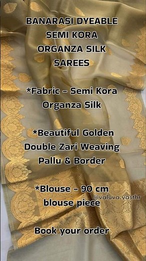 To order, please contact | Instagram - valuva.vasthr | #banaras #saree #sareesale #onlineshopping