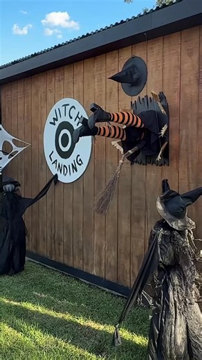 Greg Navage on Instagram: "🦐’s relatives flew in for Halloween. One had a little trouble. 🧙‍♀️ DIY Halloween decorations and decor, #witchaesthetic, witch legs, #kendinyap, #halloweendiy #halloween2025"