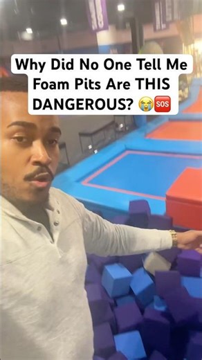 Trapped in the Foam Pit like it was Quicksand 😭😂 #foampit #vlog #funnyfail #stuck #blowup #viral