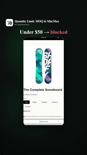 Set a Minimum Cart Value on Shopify (Free-Shipping Floor)