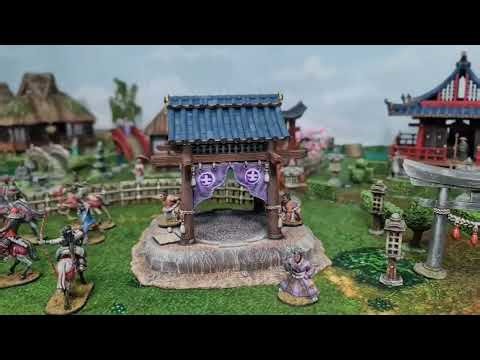 Spectacular VIDEO of Japanese Scale Model, Museum Quality Gaming Table. Rural Village