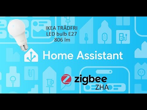 IKEA Tradfri ZigBee light bulb 806 + Home Assistant with ZHA only + example automation + minimalist