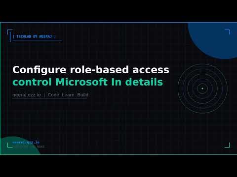 Configure role-based access control | TechLab by Neeraj