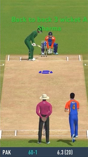 Back to back 3 wicket by A Sharma in match ##realcricket22multiplayer