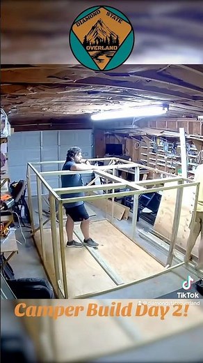 Day 2 of building our DIY Square Drop Camper! #offeoadcamper #camper #squaredrop #teardrop #diy