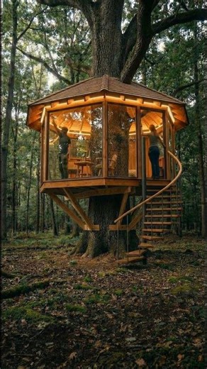 Luxury Treehouse Construction | Realistic Step-by-Step Cinematic Build in Forest #treehouse