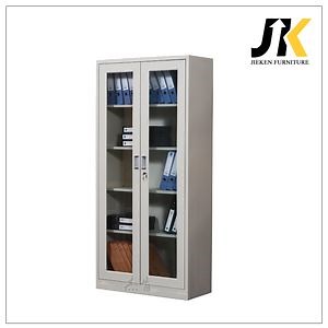 [Hot Item] Modern Large File Cabinet with Metal Wrapped Glass Door