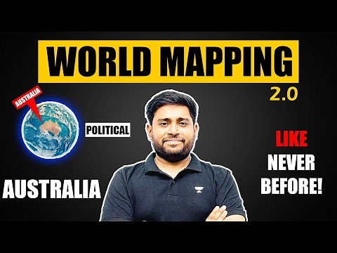 World Mapping: Australia | Political | UPSC/SSC/PCS | Geography by Sudarshan Gurjar
