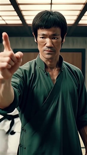 Bruce Lee's Iconic Dojo Fight: "Fist of Fury" Bo Staff Scene! 💥#BruceLee #FistOfFury #MartialArts