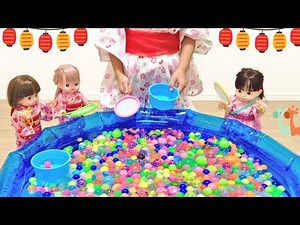 Bouncy Ball Scooping , Mell-chan Doll and Summer Festival