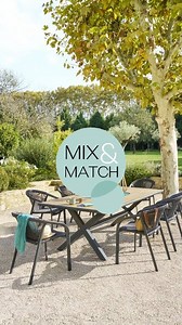 Découvrez notre Mix & Match déco autour de nos nouvelles tables de jardin AXIOME en eucalyptus certifié FSC® ! | Hespéride