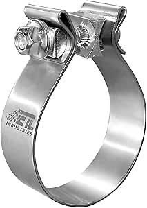 3 Inch Exhaust Clamp, Narrow Band 304 Stainless Steel Clamp for Muffler, 1 Pc