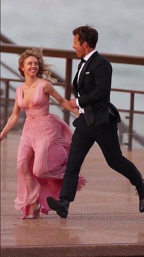 sydney sweeney and glen powell filming their rom com "anyone but you" in Australia