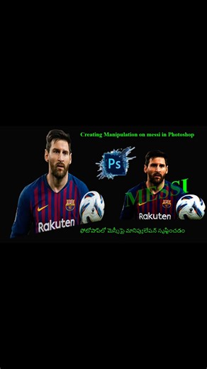 Creating text effects on messi in photoshop Tutorial |typography |#photoshop #viral #shorts