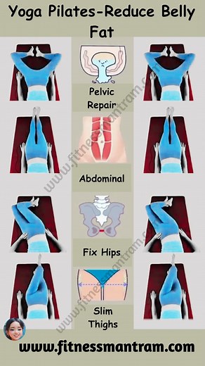 💃 Slim Down Your Belly with This Yoga Pilates Routine!" 🤔 #pilates #yoga #belly #bellyfatworkout #bellyfatbegone #flatbelly #fatburner #reelstrending #reelsviralfb #reelsinstagram #reelsviralfb #trendingnow | Fitness Mantram
