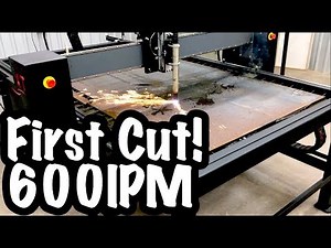 First Cuts at 600IPM!! - 85amp Tip - 16 Gauge - New Trucutcnc CNC Plasma Table