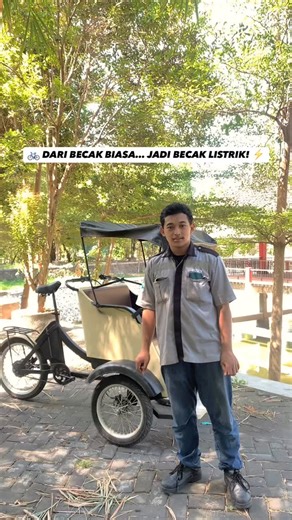 E-Clont Spesialis Kendaraan Listrik on Instagram: "⚡ Becak Konversi Listrik by E-Clont! ⚡ Dari tenaga manusia → jadi tenaga listrik 💪 Spesifikasi: 🔋 Baterai 48V Compact Pack ⚙️ BLDC 750W 🖥️ Controller Set + Display Indicator Desainnya ringkas, efisien, dan kuat banget buat medan menanjak atau operasional harian 💥 Cocok buat kendaraan wisata, mobilitas ringan, atau riset kampus yang mau kembangkan kendaraan ramah lingkungan 🌿 📞 Mau konversi becak, mobil mini, atau kendaraan custom kamu jadi