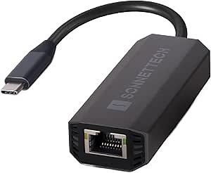 Sonnet Solo5G USB-C to 5 Gigabit Ethernet Adapter – RJ45 Supports 5Gbs, 2.5Gbps, 1Gbps, and 100Mbps, Plug-and-Play. Compatible with USB-C or Thunderbolt Port, Mac, Windows, and Linux